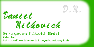 daniel milkovich business card