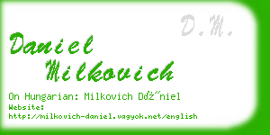daniel milkovich business card